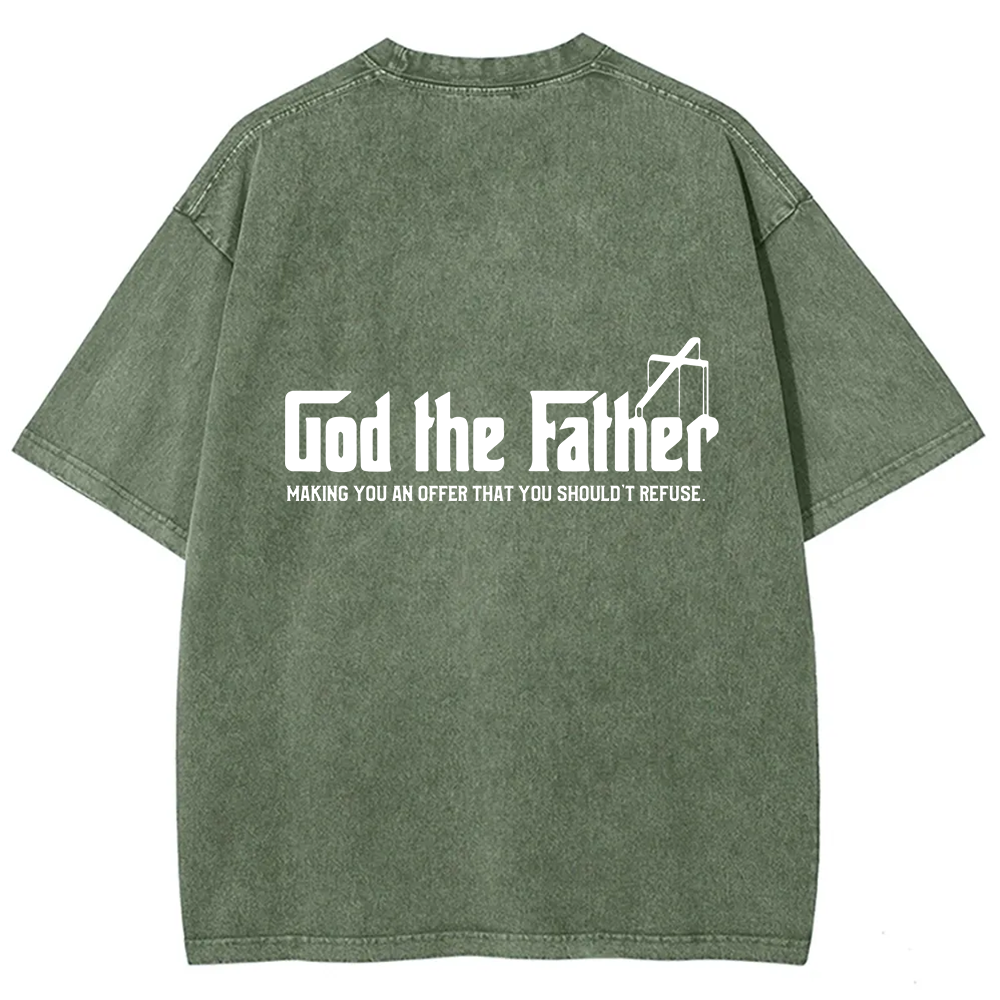 God The Father Christian Unisex Fit Washed T-Shirt