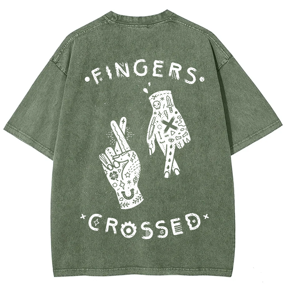 Unisex Vintage Fingers Crossed Music t-Shirt