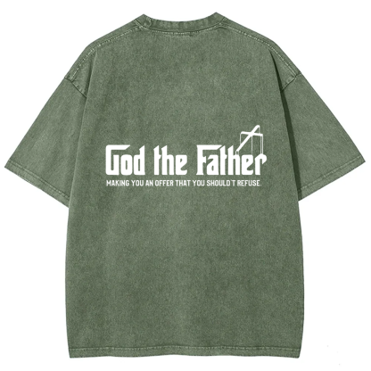 God The Father Christian Unisex Fit Washed T-Shirt
