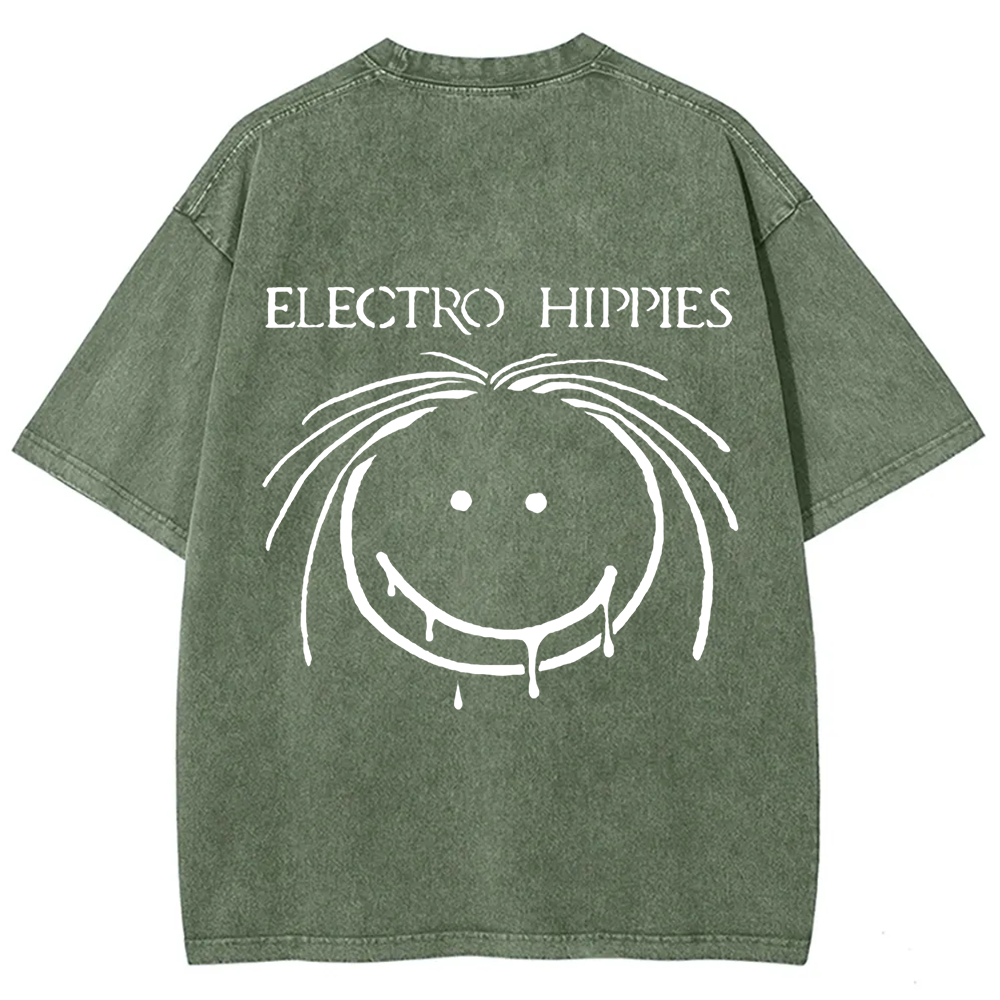 Unisex Vintage Electro Hippies Punk Band  t-Shirt