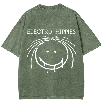Unisex Vintage Electro Hippies Punk Band  t-Shirt