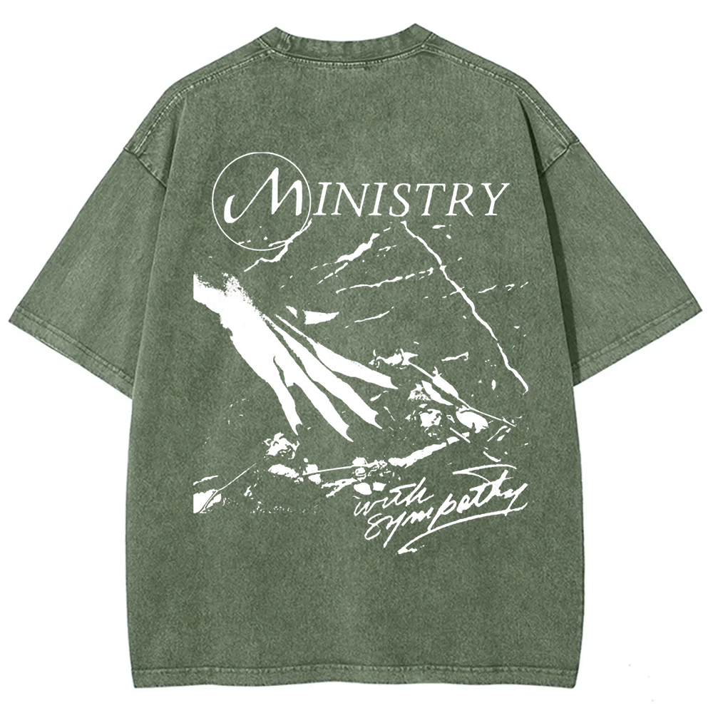 Unisex Vintage  Ministry Band With Sympathy Music   t-Shirt