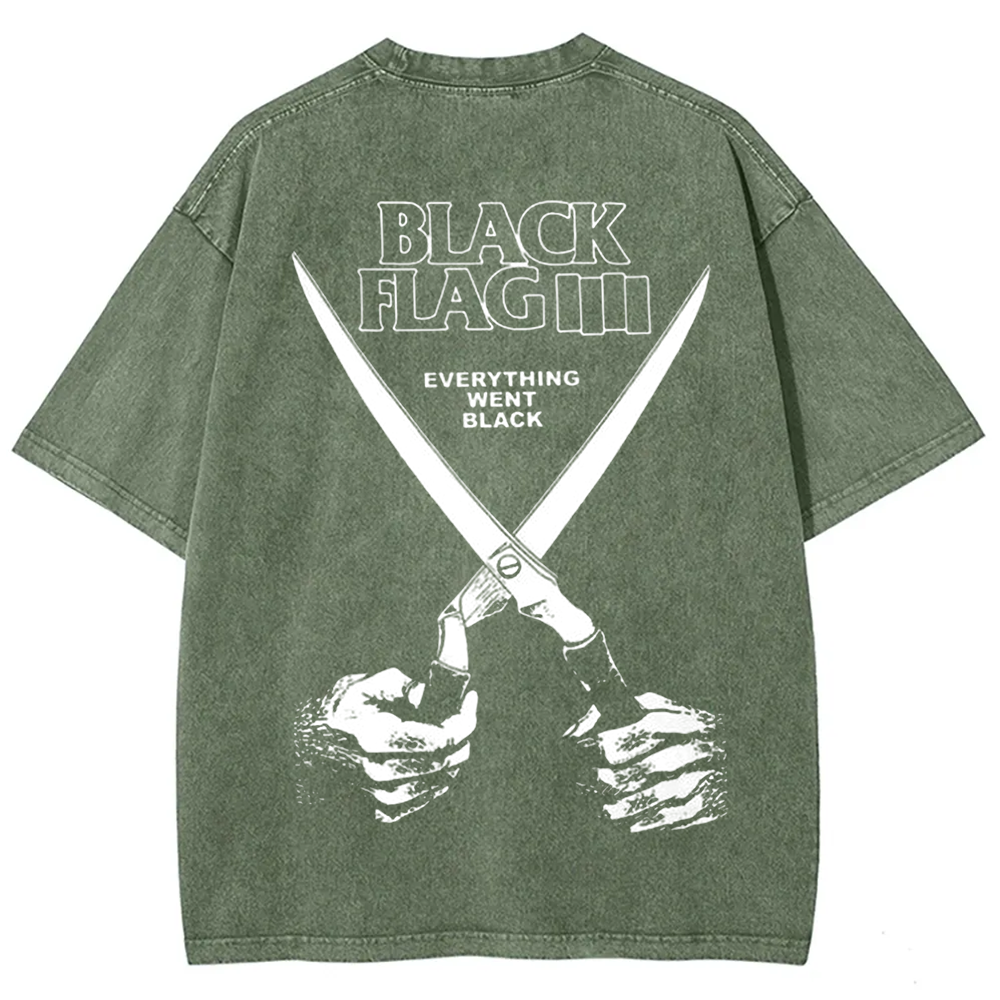 Unisex Vintage Black Flag Rock Band t-Shirt