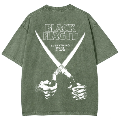 Unisex Vintage Black Flag Rock Band t-Shirt