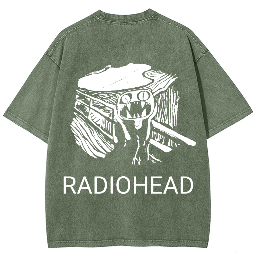 Unisex Vintage  Radiohead Band  t-Shirt