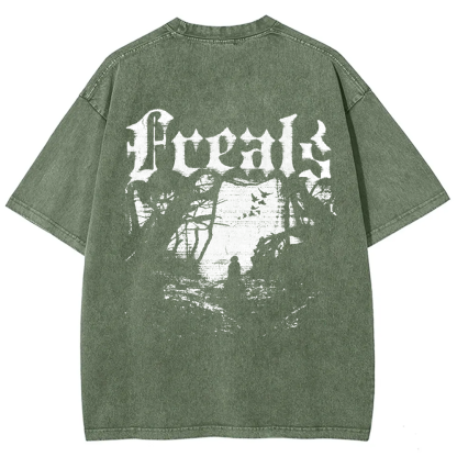 Unisex Vintage Freaks Horror Movie t-Shirt