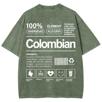 Colombian Unisex Fit  Washed T-Shirt