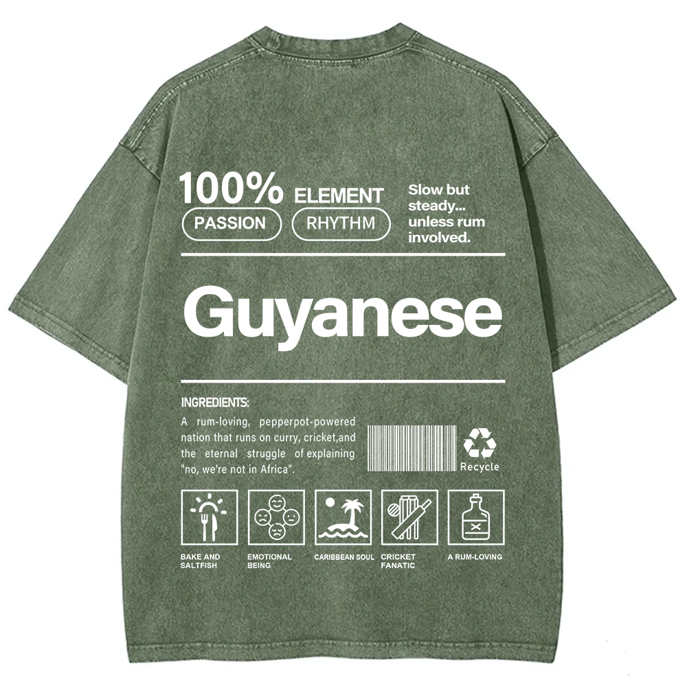 Guyanese Unisex Fit  Washed T-Shirt