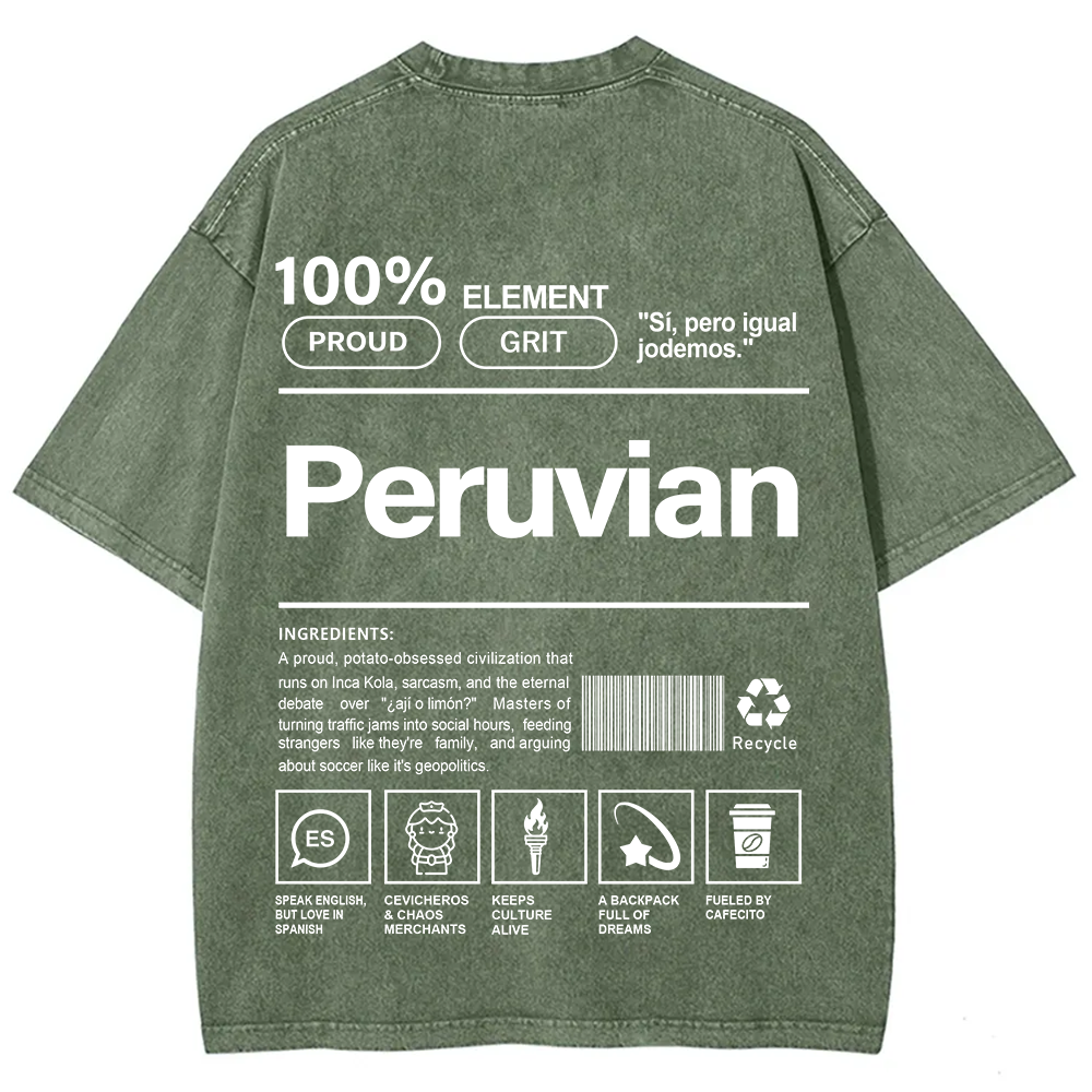 Peruvian Unisex Fit  Washed T-Shirt