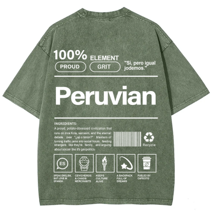 Peruvian Unisex Fit  Washed T-Shirt