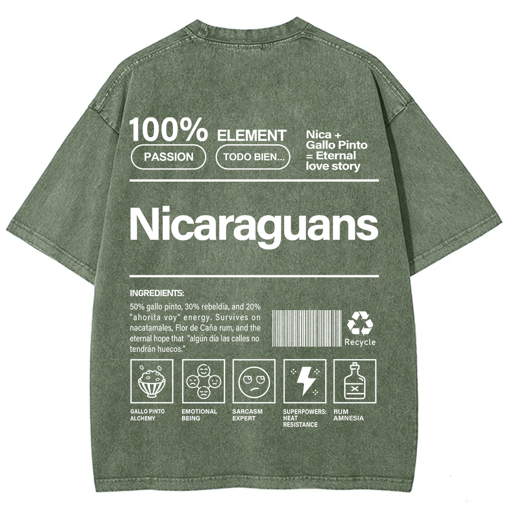 Nicaraguans Unisex Fit  Washed T-Shirt