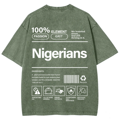 Nigerians Unisex Fit  Washed T-Shirt