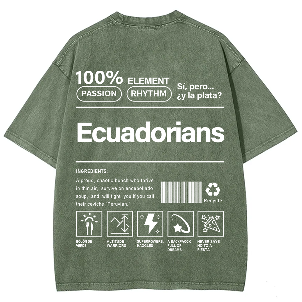 Ecuadorians Unisex Fit  Washed T-Shirt