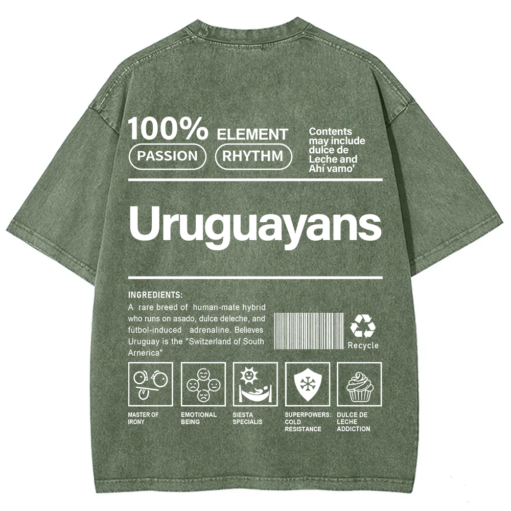 Uruguayans Unisex Fit  Washed T-Shirt