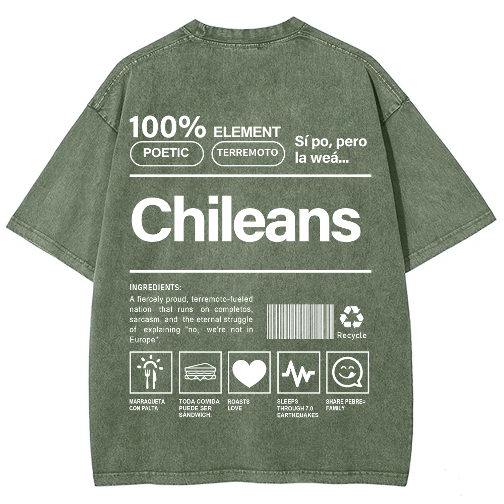 Chileans Unisex Fit  Washed T-Shirt