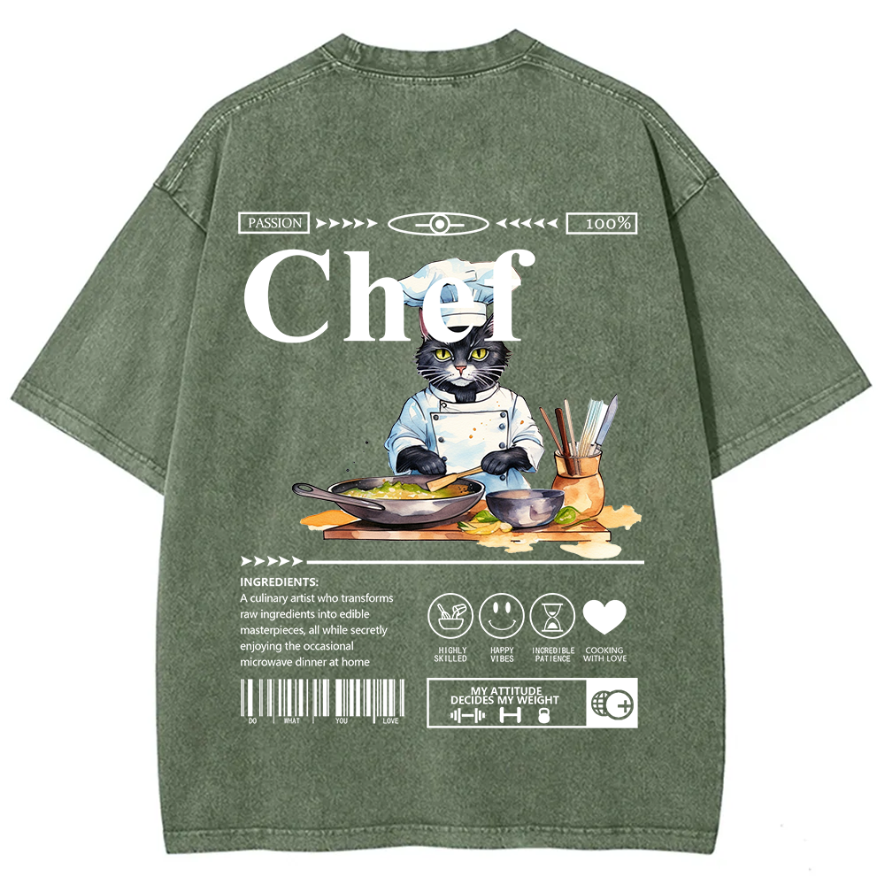 Chef Unisex Fit Washed T-Shirt