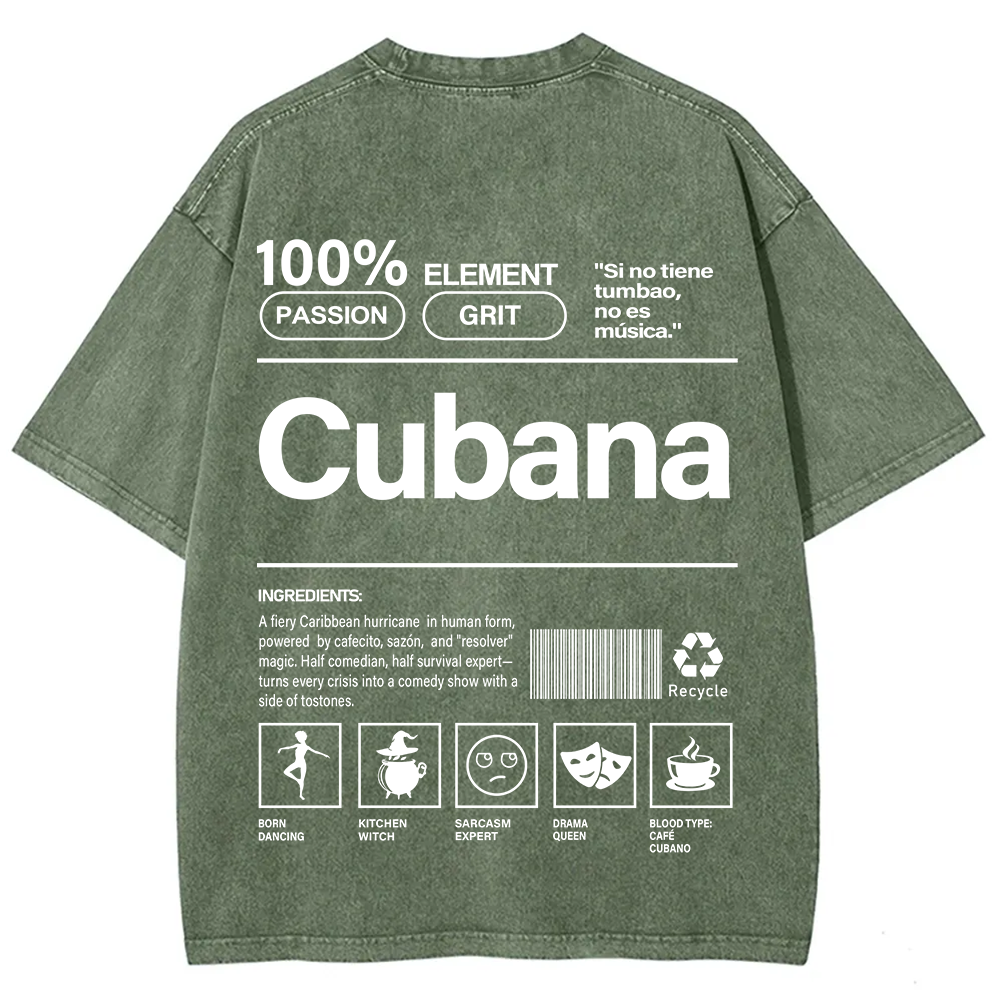 Cubana Unisex Fit  Washed T-Shirt