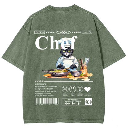 Chef Unisex Fit Washed T-Shirt