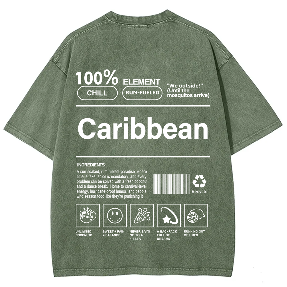 Caribbean Unisex Fit  Washed T-Shirt