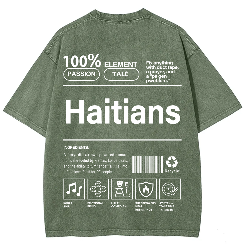 Haitians Unisex Fit  Washed T-Shirt