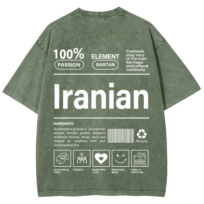 Iranian Unisex Fit  Washed T-Shirt