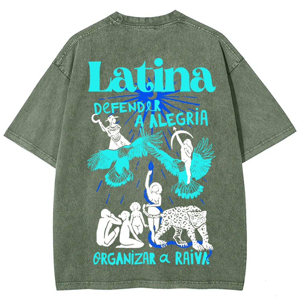 Latina Unisex Fit  Washed T-Shirt