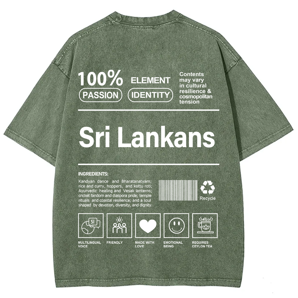 Sri Lankans Unisex Fit  Washed T-Shirt