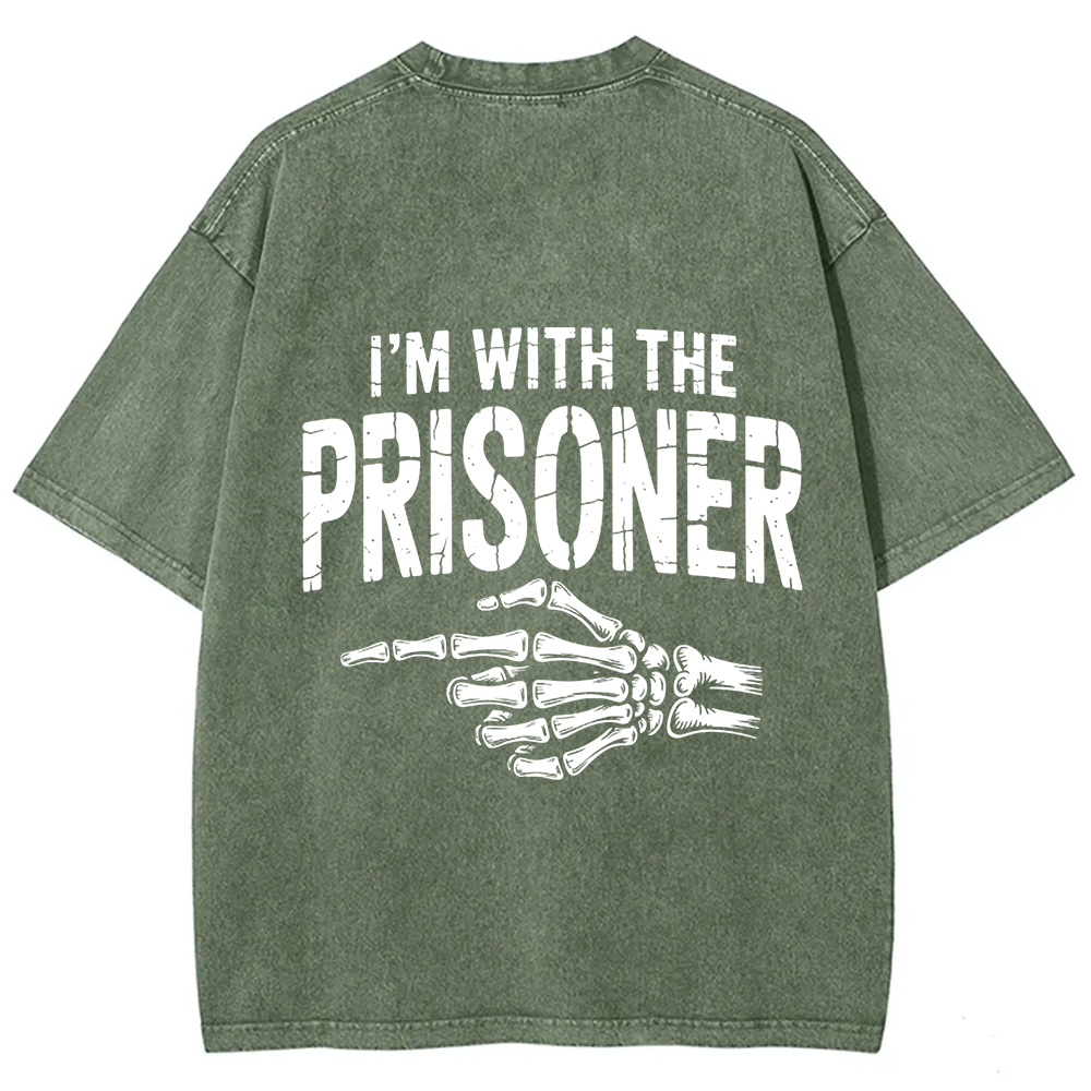 Unisex Vintage I'M With Prisoner Matching Couple Easy Halloween t-Shirt