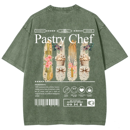 Pastry Chef Unisex Fit Washed T-Shirt