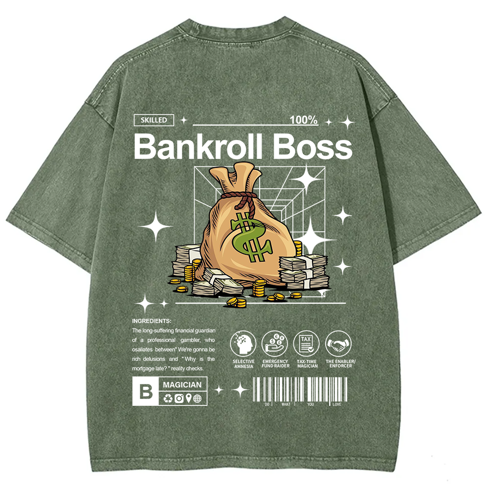 Bankroll Boss Unisex Fit Washed T-Shirt