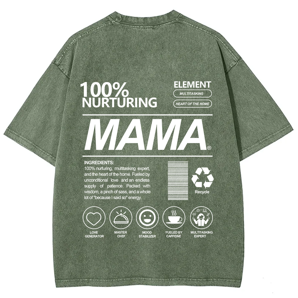 Mama Unisex Fit Washed T-Shirt