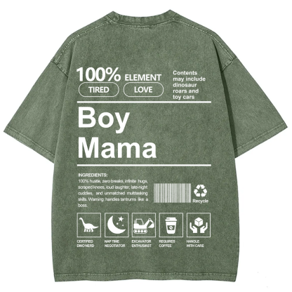 Boy Mama Unisex Fit Washed T-Shirt