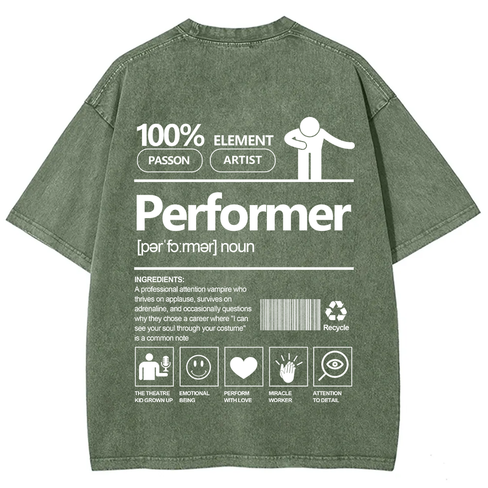 Performer Unisex Fit Washed T-Shirt