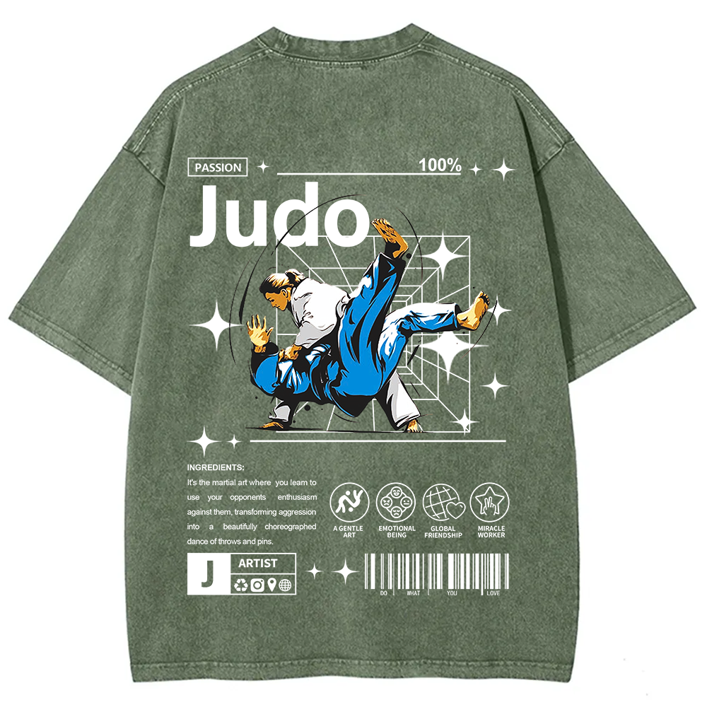 Judo Unisex Fit Washed T-Shirt