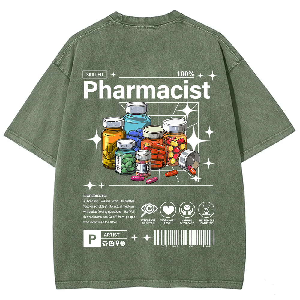 Pharmacist Unisex Fit Washed T-Shirt