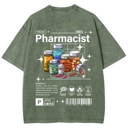 Pharmacist Unisex Fit Washed T-Shirt