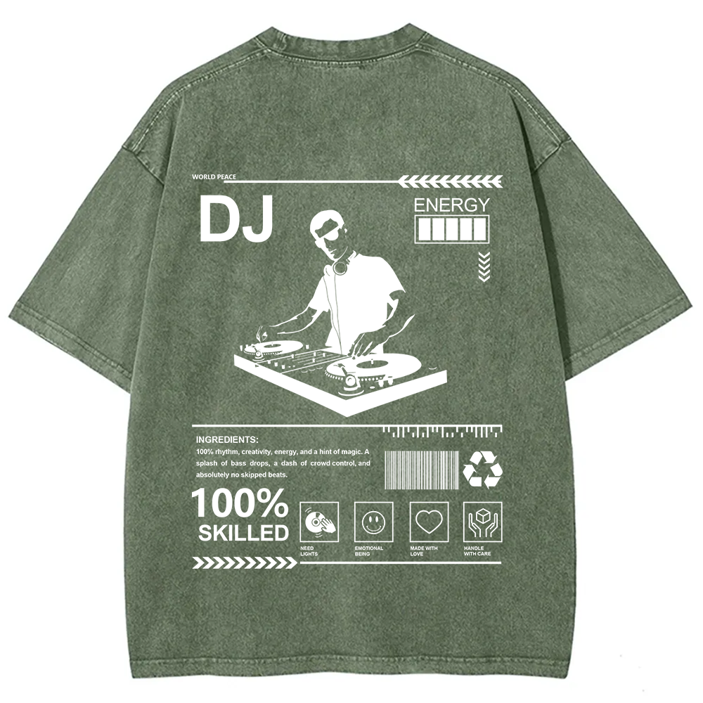 DJ Unisex Fit Washed T-Shirt