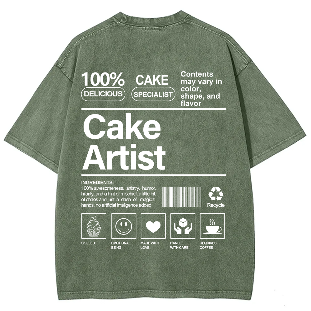 Cake Artist Unisex Fit Washed T-Shirt