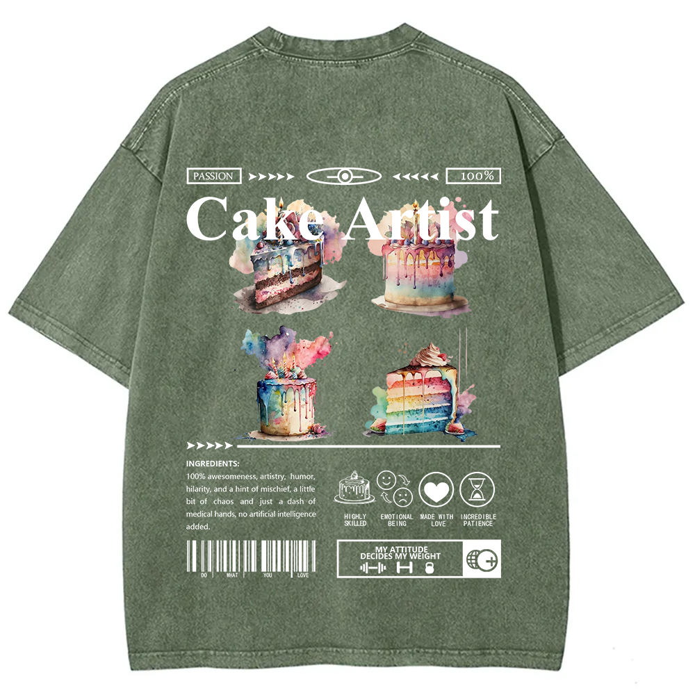 Cake Artist Unisex Fit Washed T-Shirt