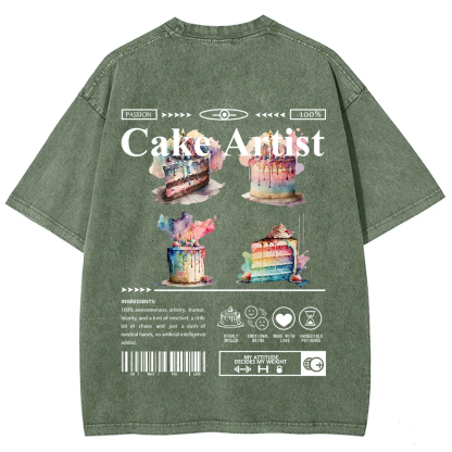Cake Artist Unisex Fit Washed T-Shirt