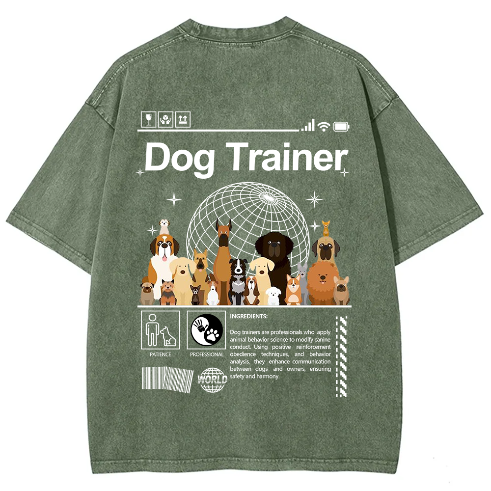 Dog Trainer Unisex Fit Washed T-Shirt