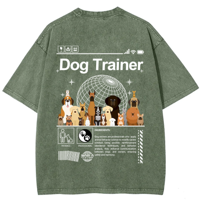 Dog Trainer Unisex Fit Washed T-Shirt