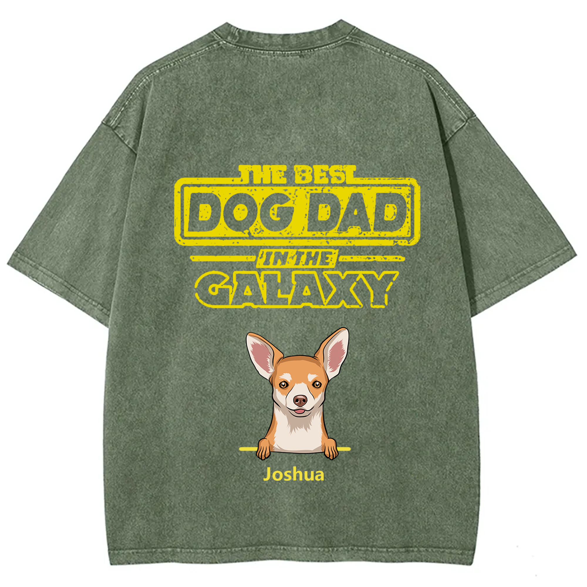 The Best Dog Dad In The Galaxy - Personalized Custom Unisex T-shirt