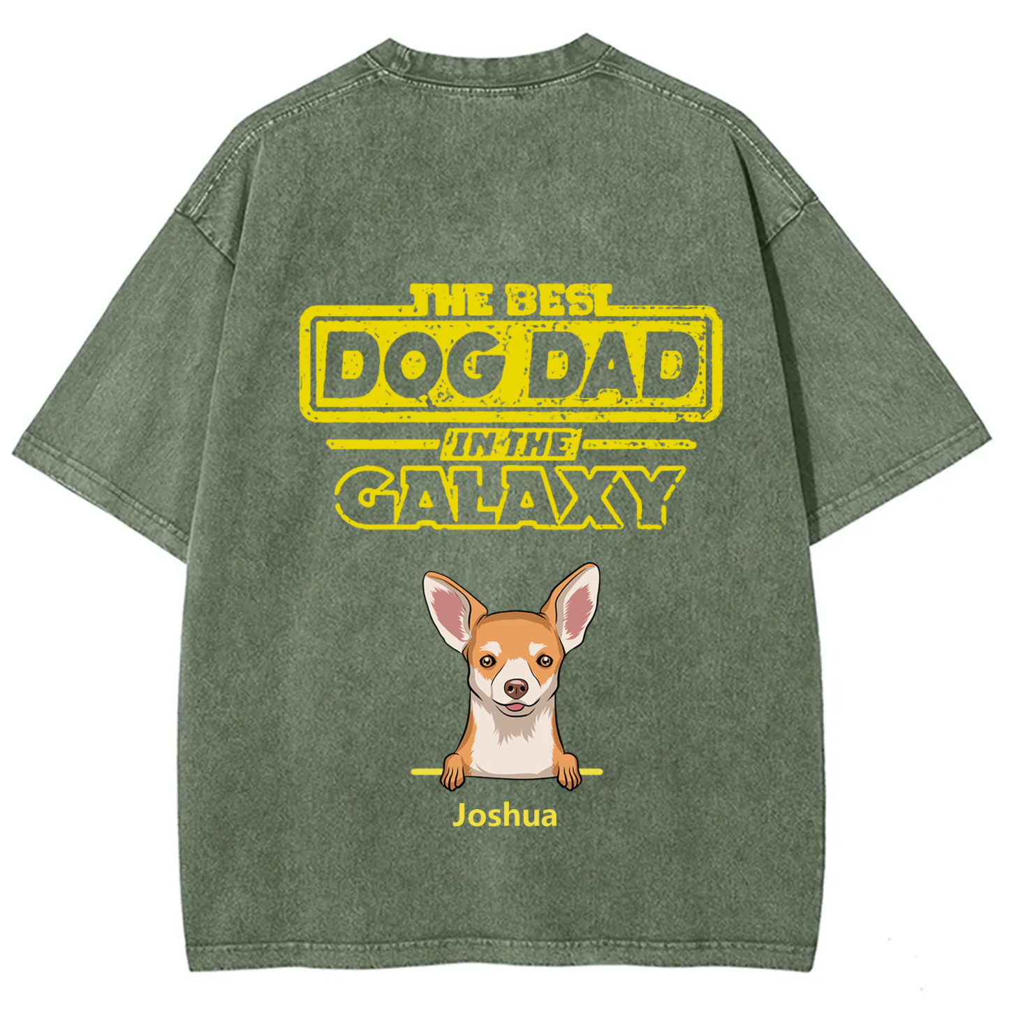 The Best Dog Dad In The Galaxy - Personalized Custom Unisex T-shirt