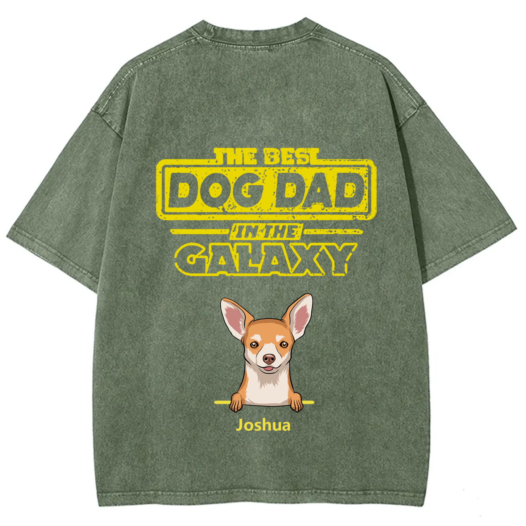 The Best Dog Dad In The Galaxy - Personalized Custom Unisex T-shirt