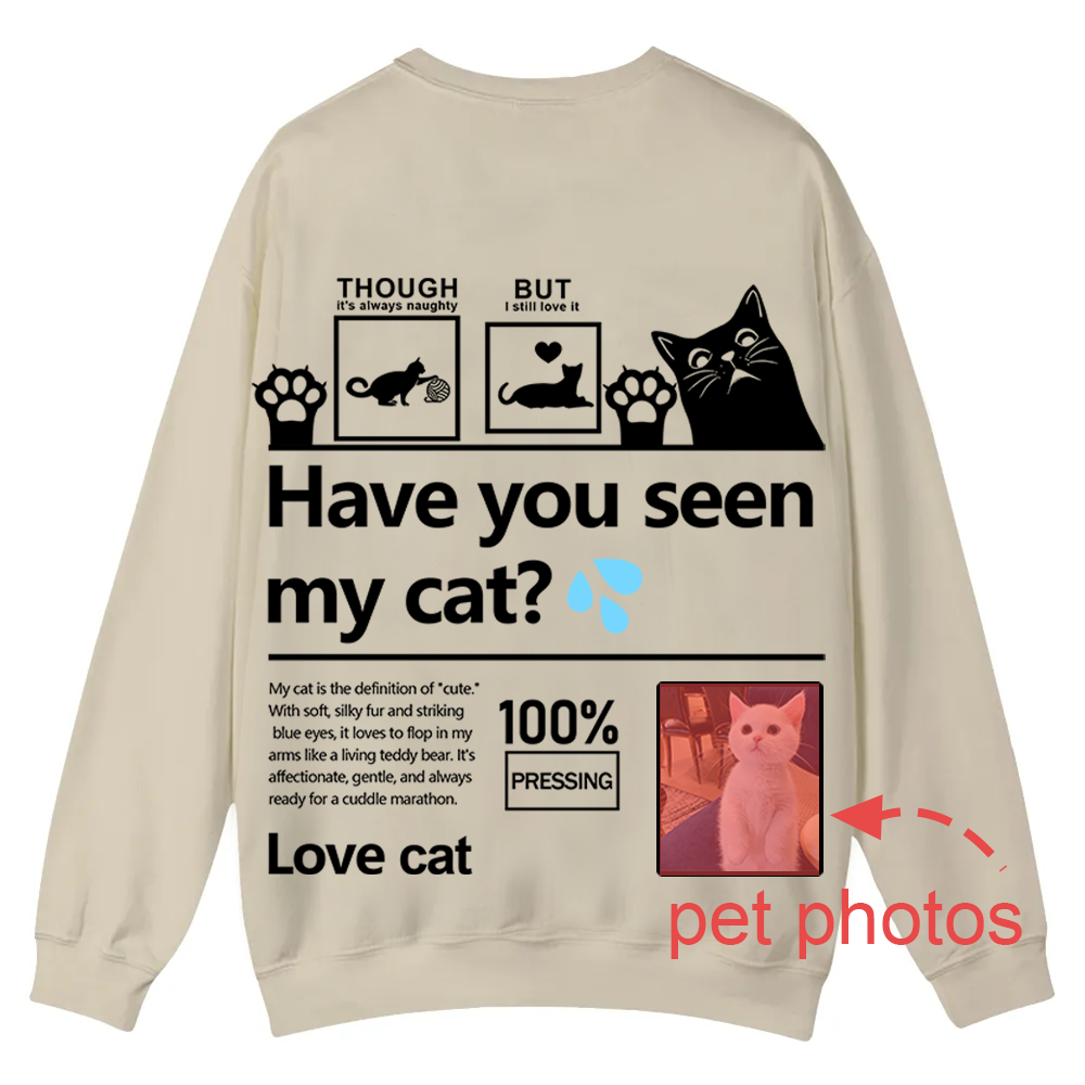 Cat Trick Customized Unisex Casual Crewneck Sweatshirt wearishow