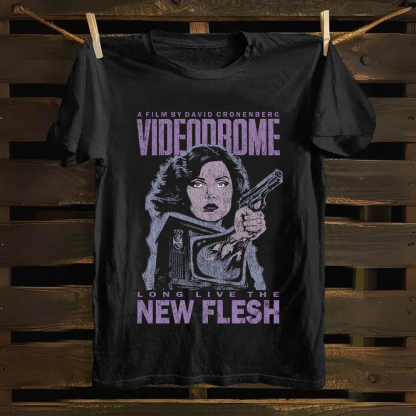 Unisex Vintage Videodrome cotton T-Shirt