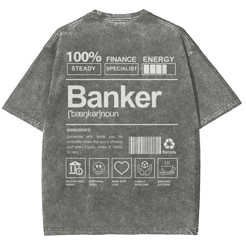 Banker Unisex Fit Washed T-Shirt