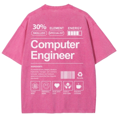 Computer Engineer Unisex Fit Washed T-Shirt