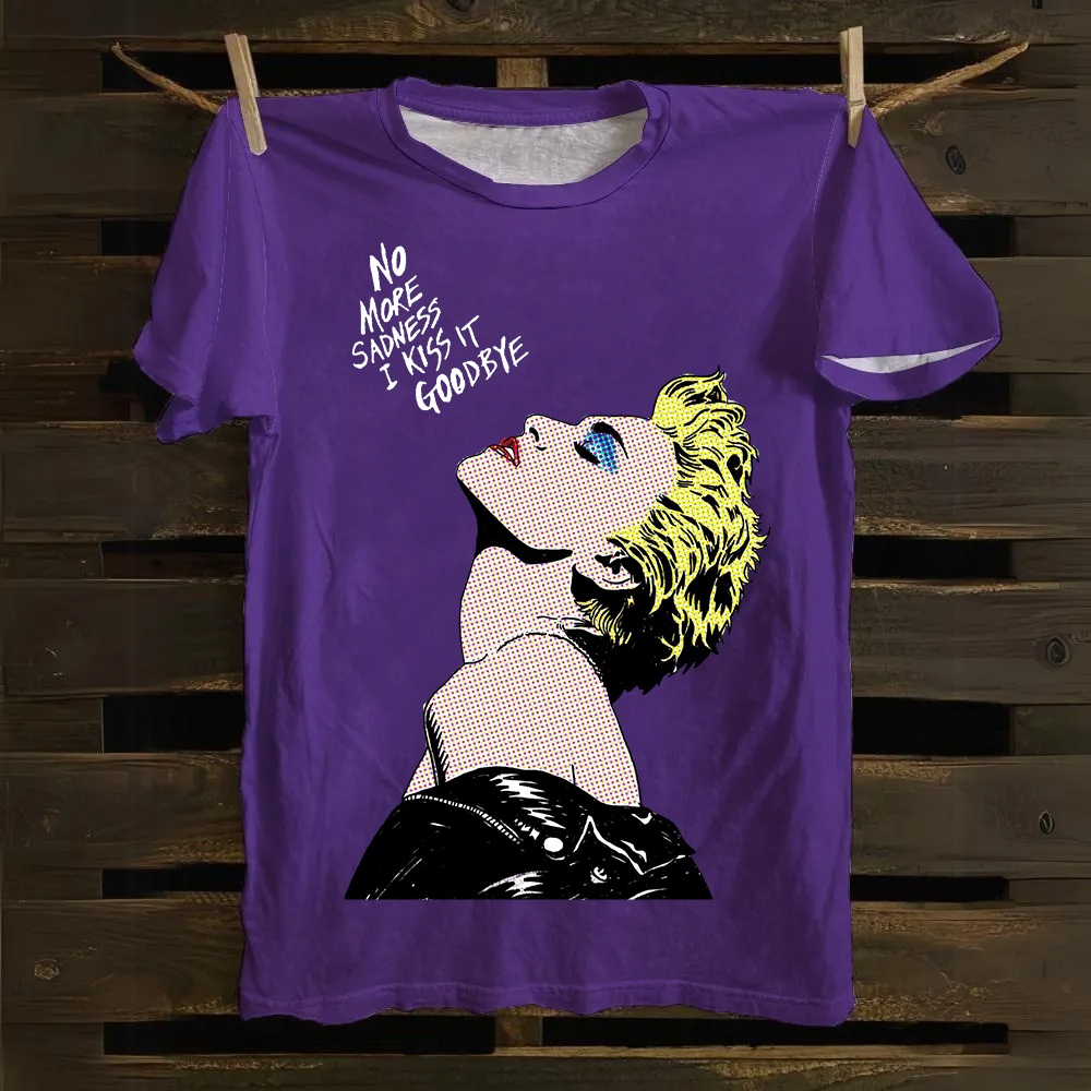 Listen to True Blue by Madonna Printed  Cotton T-Shirt